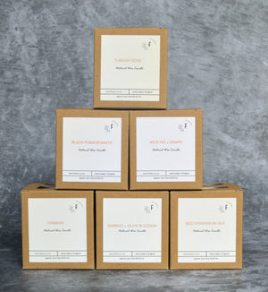 Range of soy wax candles 