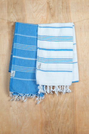 Blue and White Hammam Towel