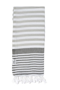 Multi Coloured Classic Hammam Towel- Grey