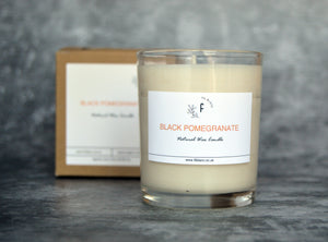 Soy wax black pomegranate candle