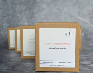 Black pomegranate soy wax candles